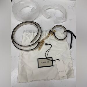 Gucci Ivory and Gold Strap